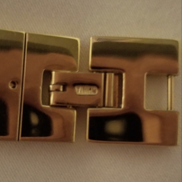 VINTAGE JOAN RIVERS "I HAVE SURVIVED" GOLDEN BRACELET WATCH -NEVER WORN - 7-7.5" - Picture 5 of 5